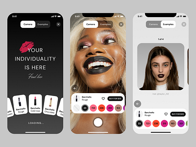 Beauty app with AR app ar art banner beauty bright camera cosmetics fashion matket online shop woman