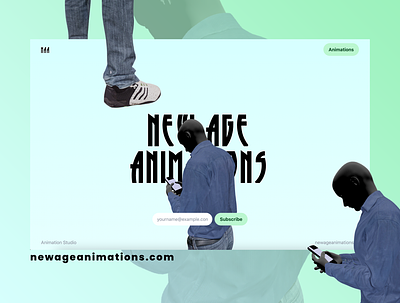 New Age Animations Website (newageanimations.com) app design ui ux