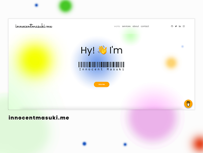 Personal Portfolio Website (innocentmasuki.me) design ui ux