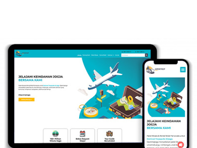 Website Opentrip Jogja booking jogja travel webdesign