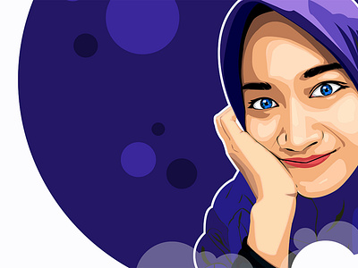 Wallpaper Vector hijabvector vectorart