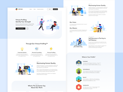 Virtues Redesign design interaction landingpage redesign ui ux webdesign website