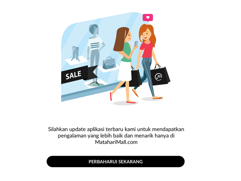 Force Update Screen fashion apps force update ecommerce ui