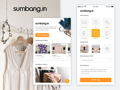 Sumbang.in donation fundraiser gift interaction design ui uiuxdesign