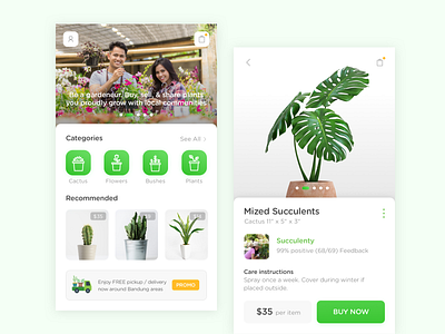 Plantpedia App - Home Screen app design logo ui ux