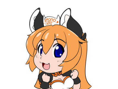 Adorable Chibi Sandy by Nekonny anthro anthropomorphic anthropomorphism design fox foxy furry maid cafe nekonny orange