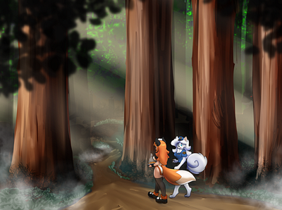 Kemono Cafe Chapter 19 anthro anthropomorphic anthropomorphism forest fox foxy furry illustration nature orange