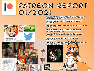 Patreon Report 012021 anthro anthropomorphic anthropomorphism fox foxy furry illustration maid nekonny orange