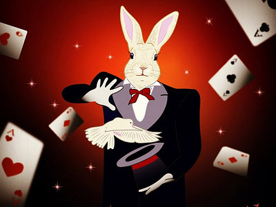 Magia conejo ilusionista magia mago poker