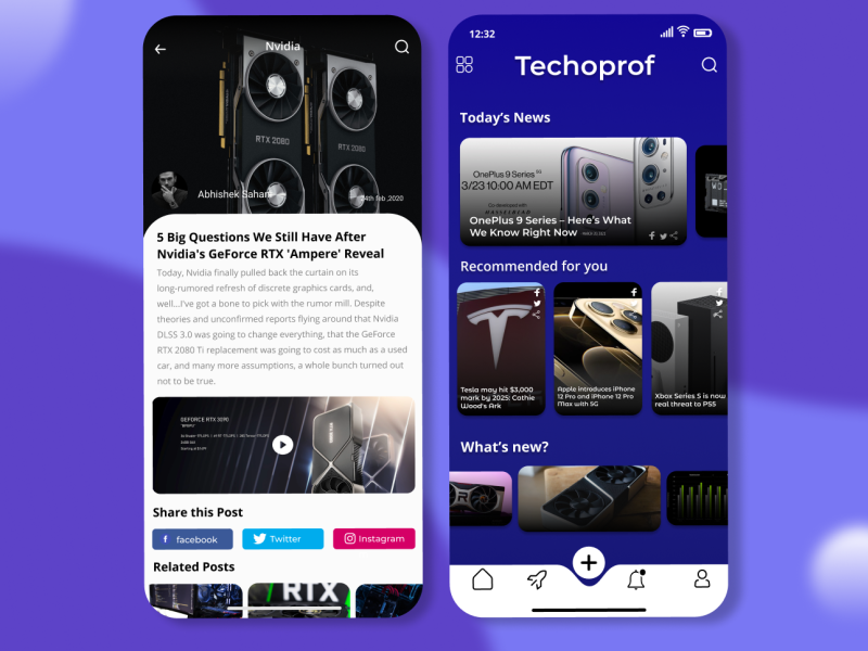 Tech blog App by ABHISHEK SAHANIII on Dribbble