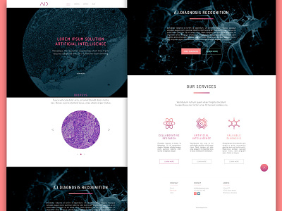 A.I.Diagnosis ai branding cancer landing research startup ui ux webdesign