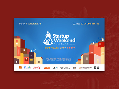 Startup Weekend Valparaiso advertising chile design event flyer graphic startup valparaiso weekend