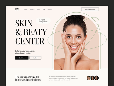 Beauty salon. Website home page