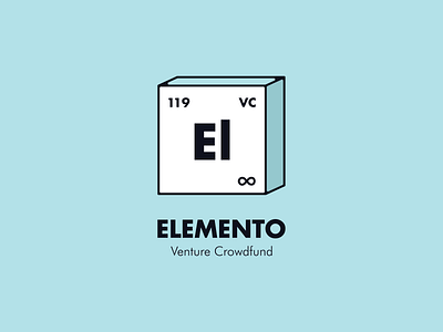 Elemento - Logo Design blue branding chemimstry chemistry clean creative cube design element graphic design icon illustration illustrator logo logo design modern periodic table simple vector venture