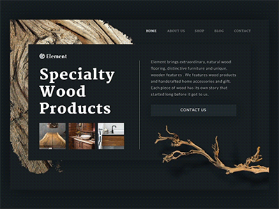 Wood Products Landing Page animation gif landing page products service shop site web wood