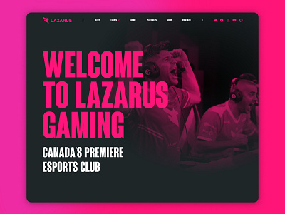 Lazarus design development esports gaming lazarus ui ux web design