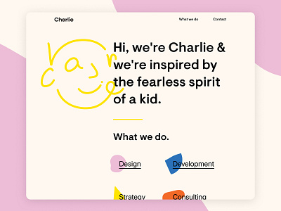 Charlie art direction branding design development illustration logo ui ux vector web design