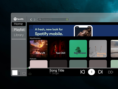 Spotify Glass Design