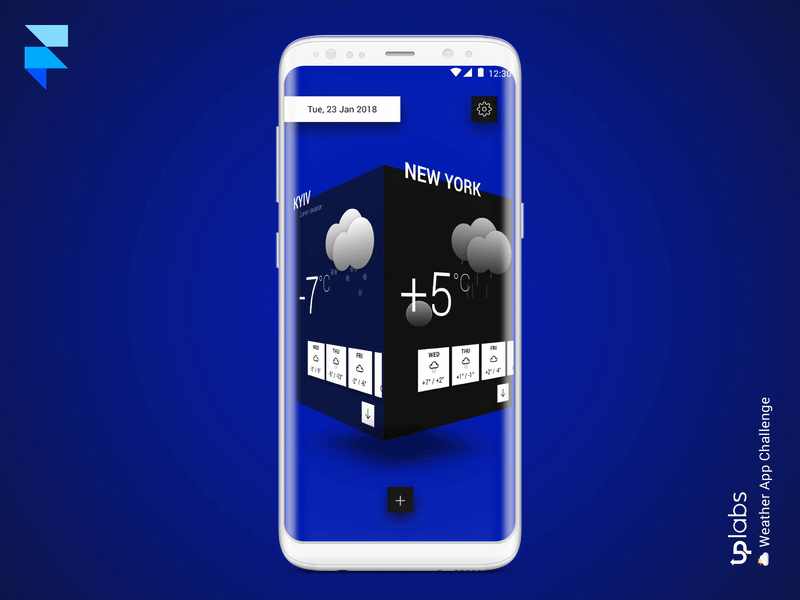 Weather App 3d animation challenge concept framer idea interaction interface ui uplabs ux weather