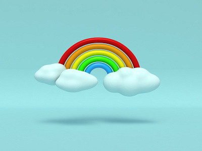 Rainbow Day 3d art c4d c4dart c4dfordesigners design emoji illustration rainbow
