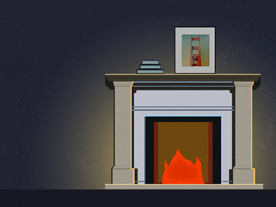 DYOF(draw your own fireplace) - 1 design fireplace illustraion illustrator vector