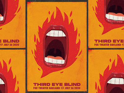 Cancelled gig poster - Third eye Blind Fox Theater Oak art design gigposter illustration music