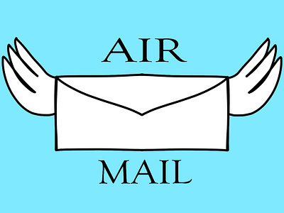 Air Mail Logo adobe photoshop art artist artwork graphic design illustration logo mail post office typography vector