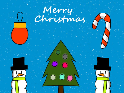 Merry Christmas adobe photoshop art artist artwork christmas design graphic design greeting card holiday illustration logo snow typography