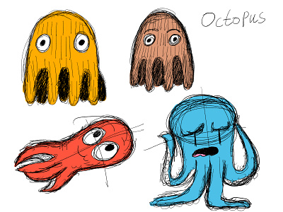 Octopus Character Design adobe photoshop animal art artist artwork cartoon cartoonist clip studio paint comic digital art doodle draw illustration octopus sketch sketchbook