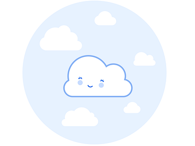 Baby cloud animation baby blue blue and white branding cloud design designer flat hire icon identity illustration illustrator logo minimal sketch app sky ui vector