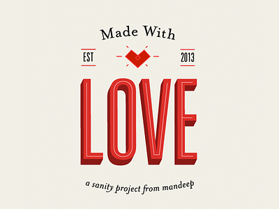 Made ith Love. design graphic design logo poster typography