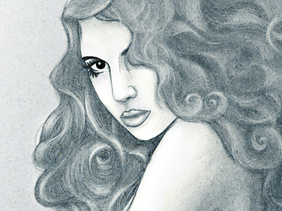 Digital Illustration girl illustration pensive mood