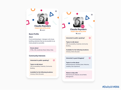 DailyUI 006 User Profile