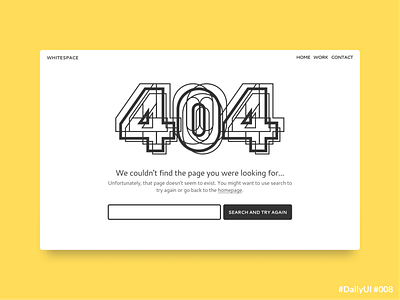DailyUI 008 404page