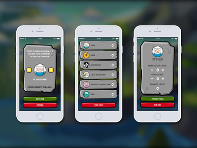 Munchkin Level Counter app design responsive styleguide web app