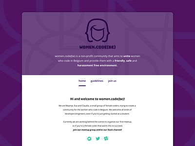 women.code(be) community homepage community homepage webdesign website women.code(be) womencodebe womendotcodebe womendotcodebe community womeninit womenintech womenwhocode