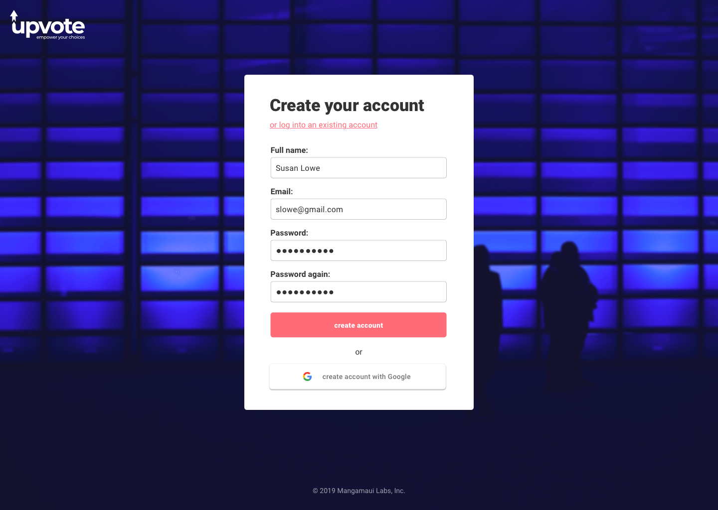 Signup screen   step2