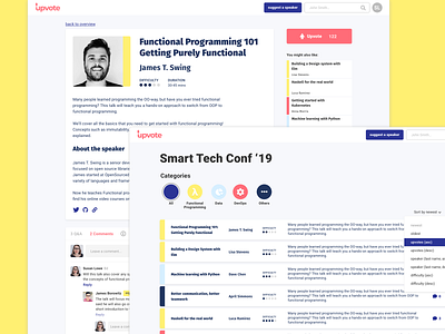 Upvote - A UXD Thesis project hifi wireframes high fidelity thesis upvote uxd uxdesign