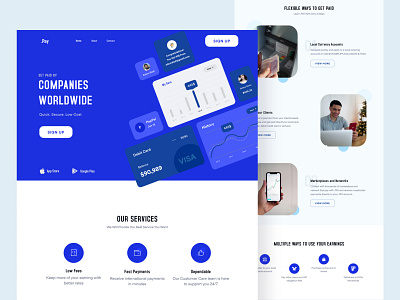 .Pay Website Landing Page agency landing page branding clean color design pay payment typography ui ux web web design