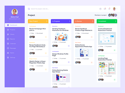 Project Management Dashboard Design