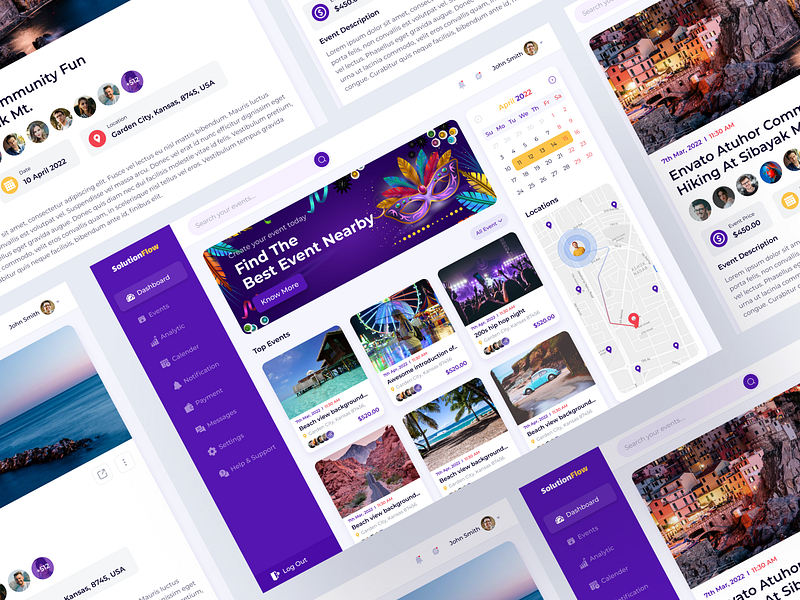 Event Dashboard by Solution Flows™ on Dribbble