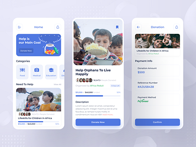 Charity & Donation App Design