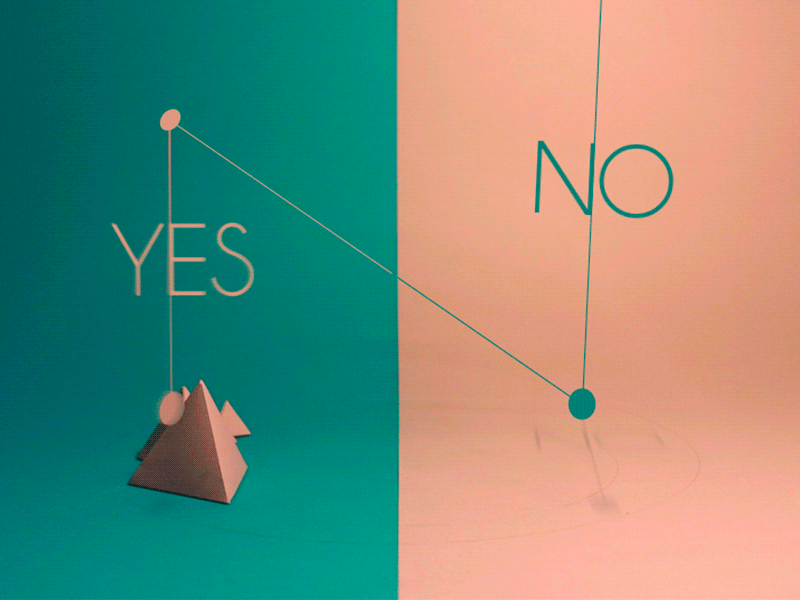 Yes-No animation gif motion no stopmotion triangle yes