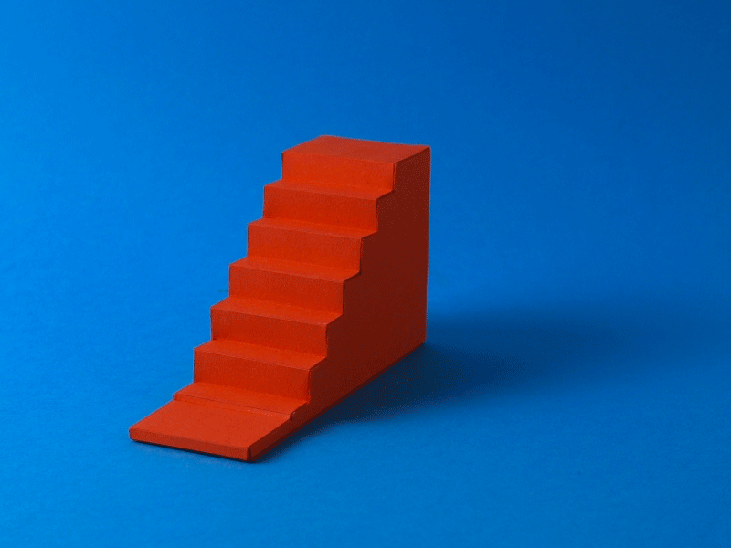 Paper- Escalator- Stopmotion animation gif illustration paper stopmotion test up