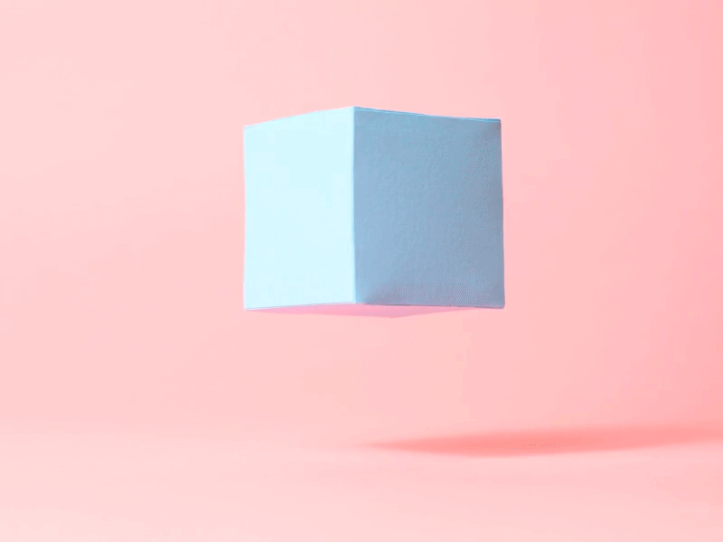 Levitation animation box design gif stopmotion