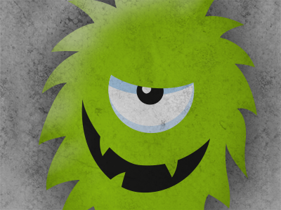 Monster-Virus flat green monster