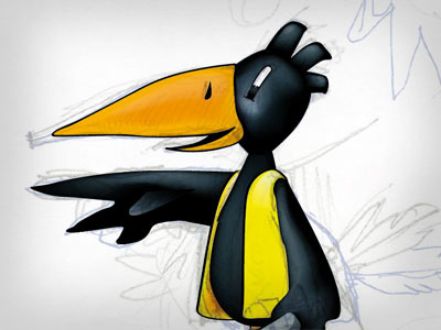 Raabe character illustrator raven sketch