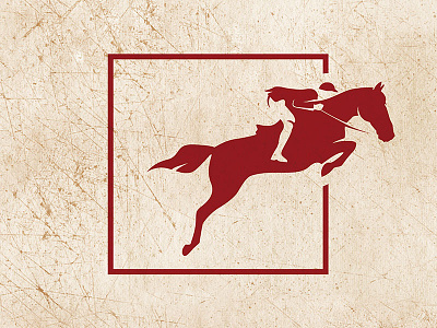 Rider horse logo square