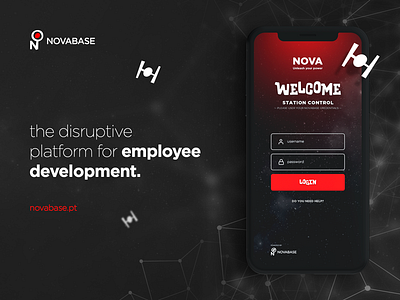 Nova Platform App app login mockup nova novabase platform space