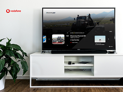 Vodafone TV Menu Channel 4k arrow channel menu option selection television tv vodafone